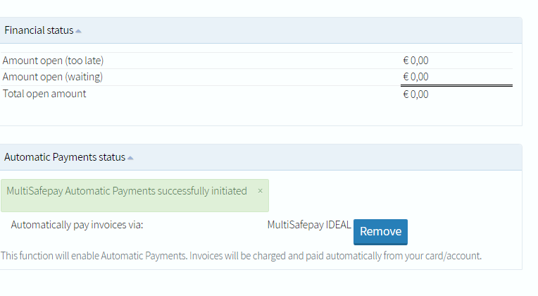 Worldstream Automatic Payment Successful